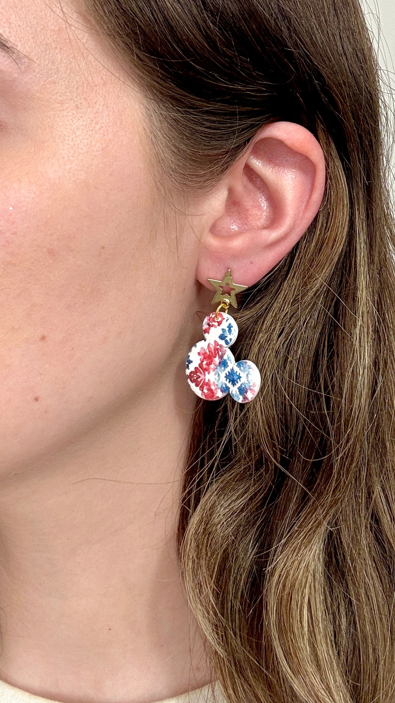 Patriotic Mouse Dangles