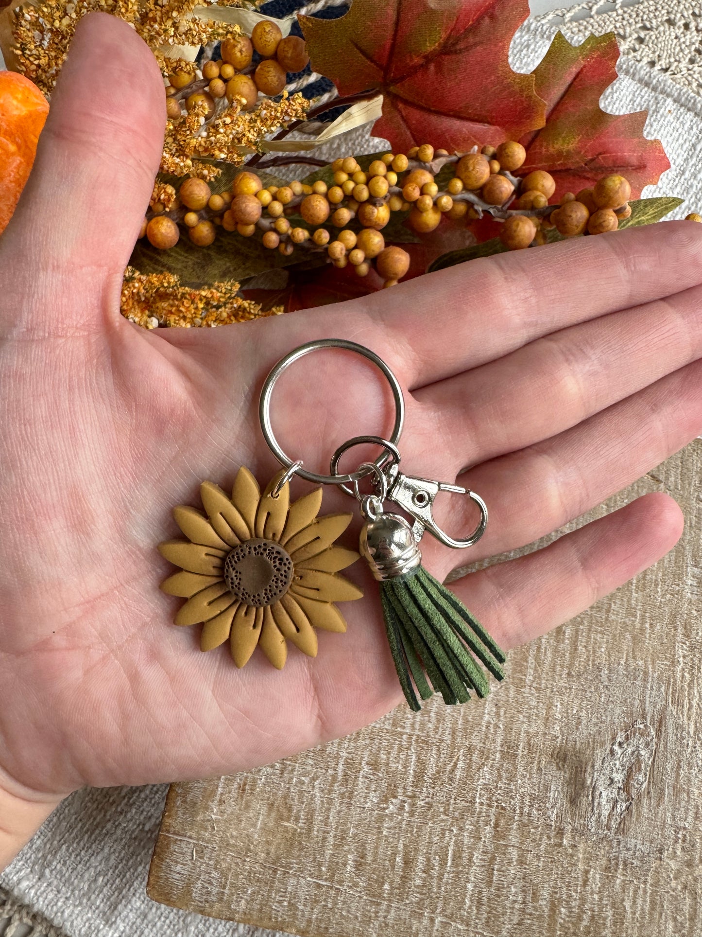 Sunflower Keychain