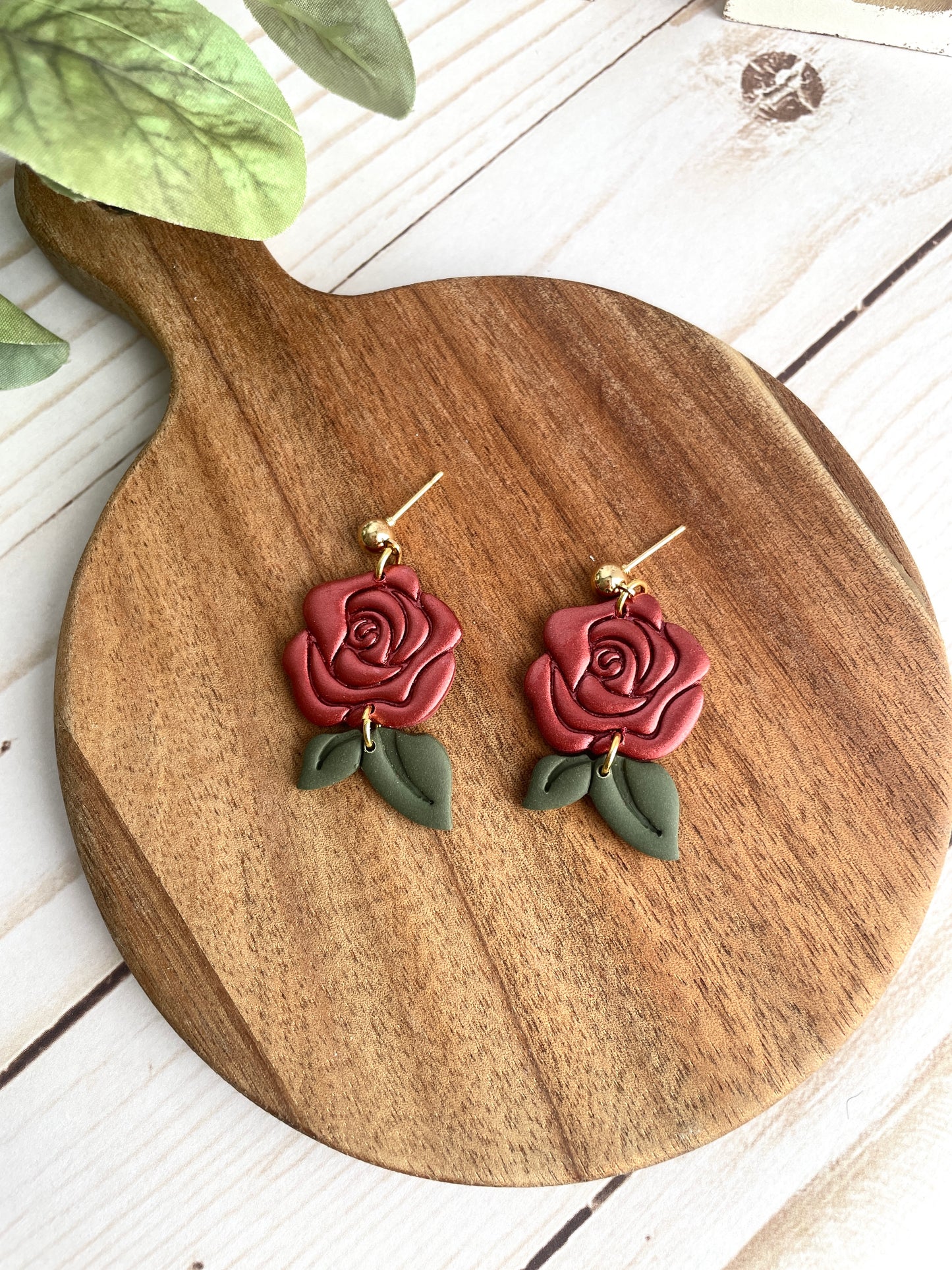 Shimmer Rose Dangles