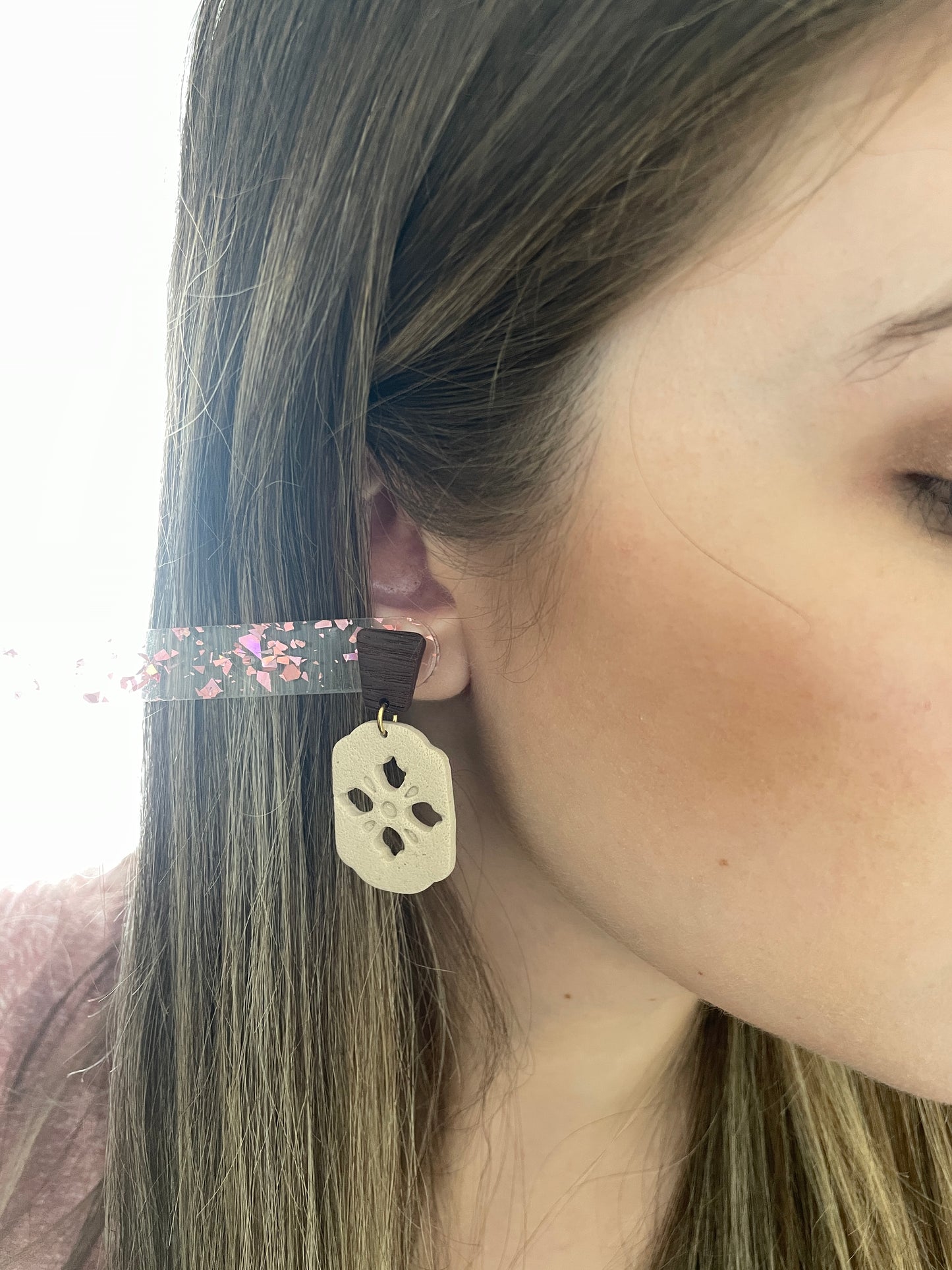 Faux Wooden Top Dangles