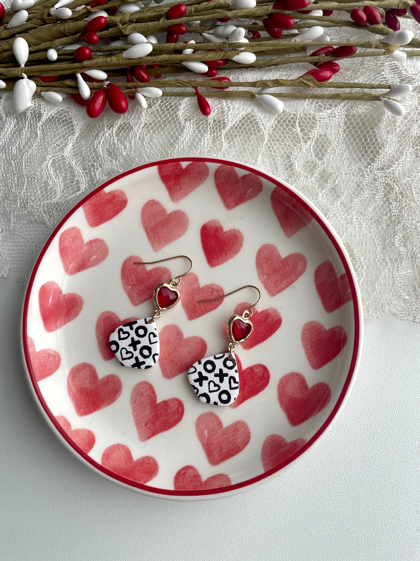 XO Printed Dangles