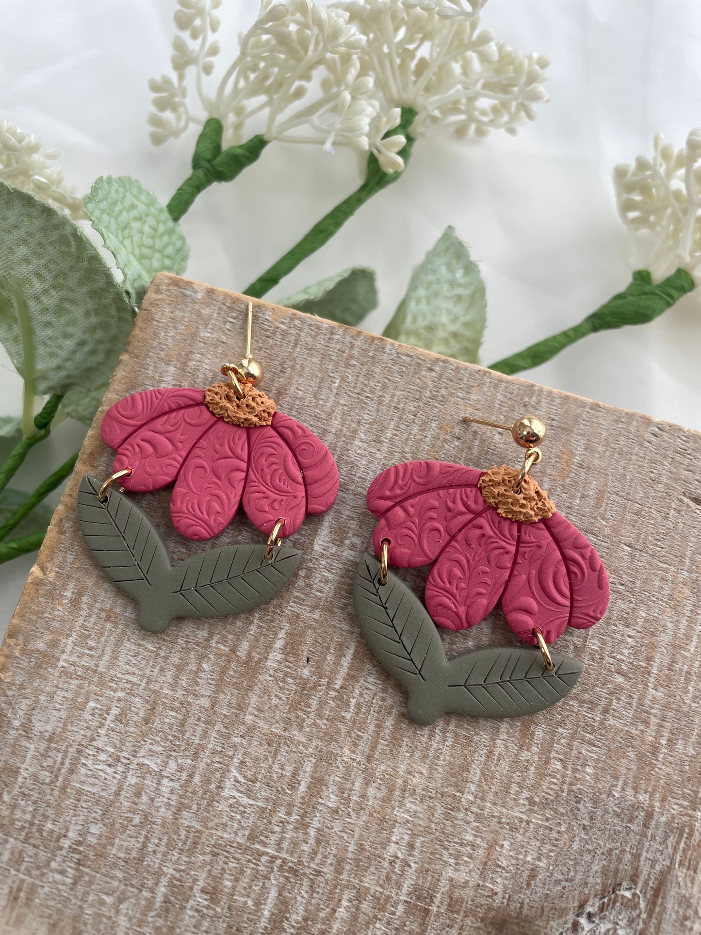 Swirled Daisy Dangles