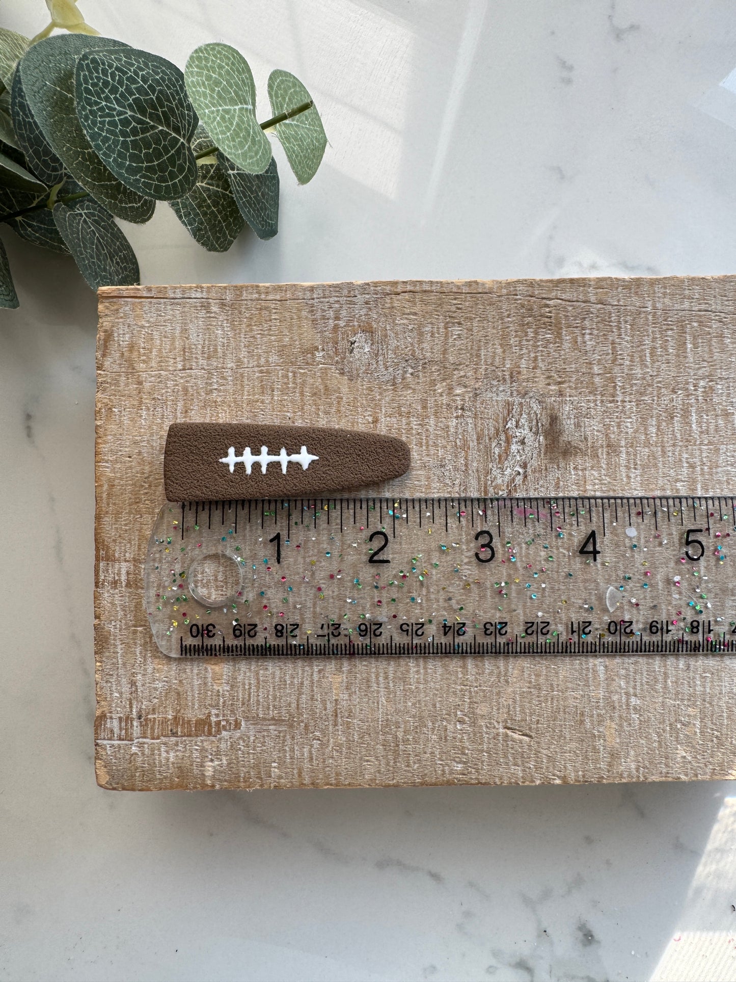 Football and Flower Two Pack Hair Clips