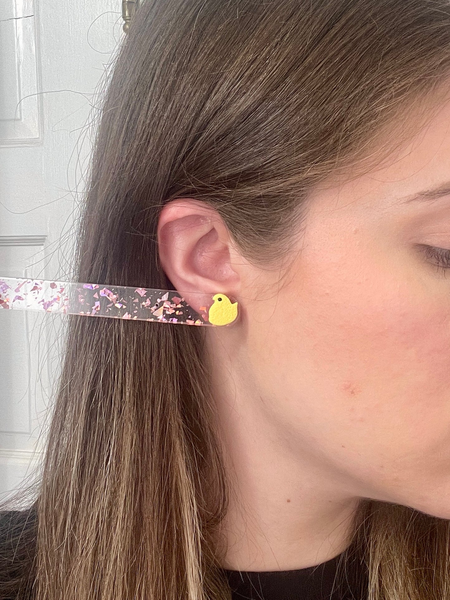 Marshmallow Chick Studs