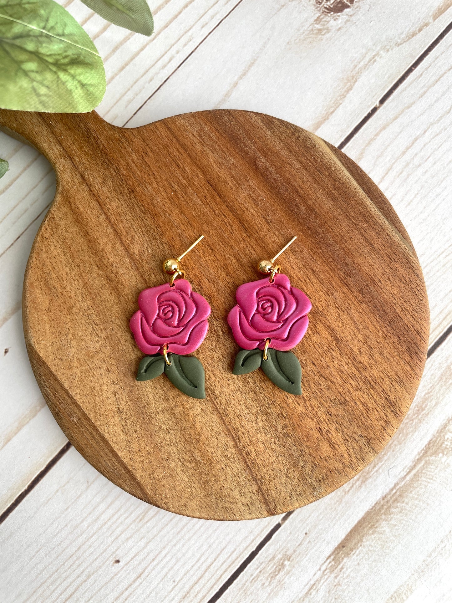 Shimmer Rose Dangles
