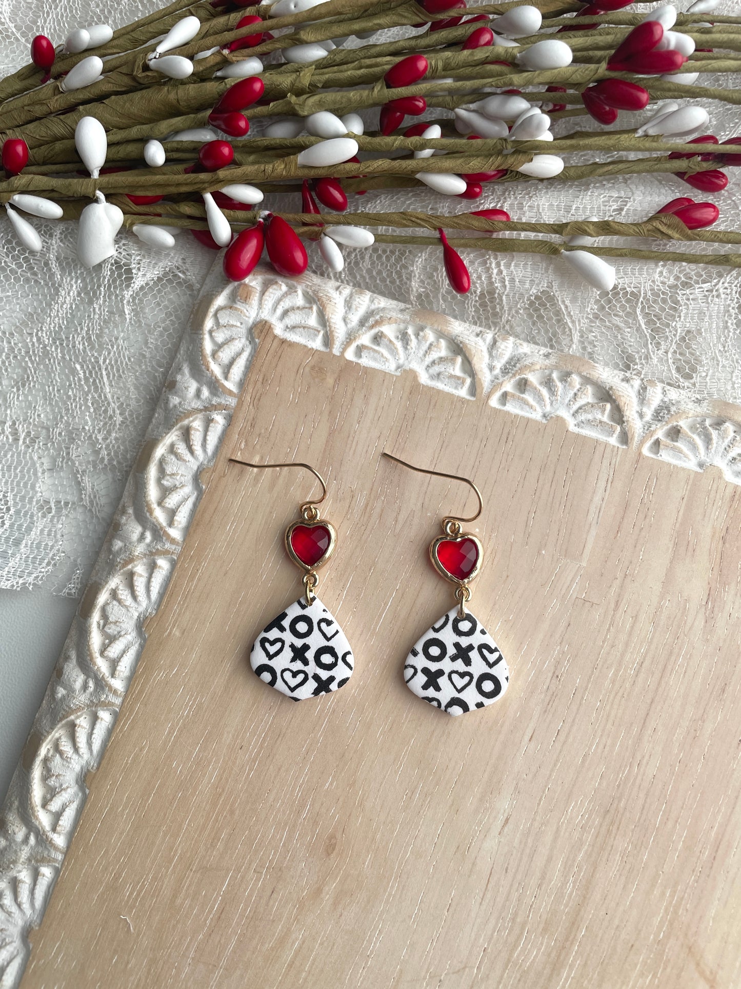 XO Printed Dangles