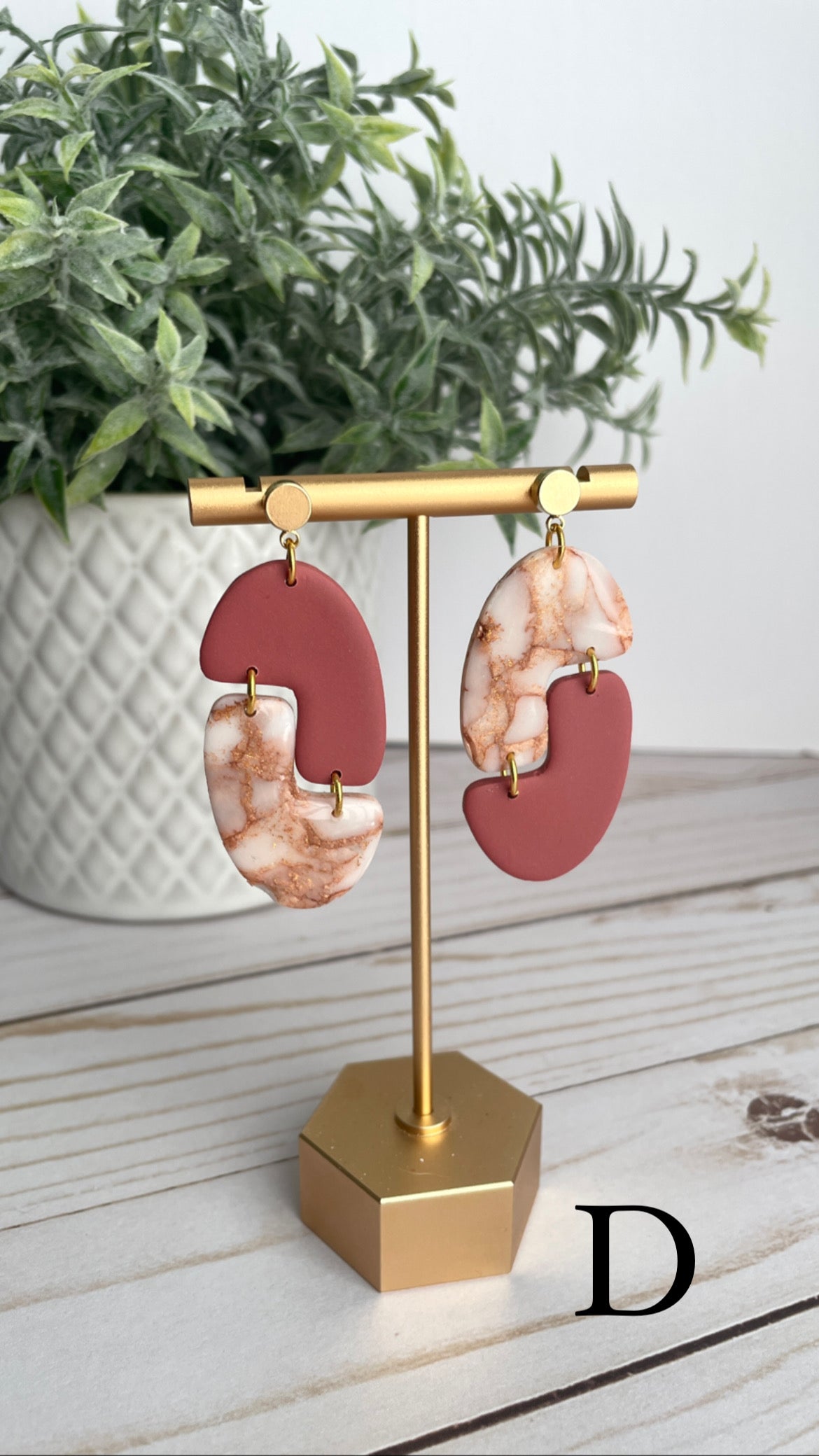 Rose Gold Translucent Dangles