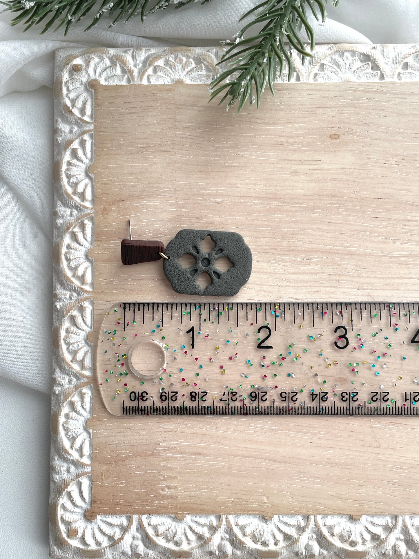 Faux Wooden Top Dangles
