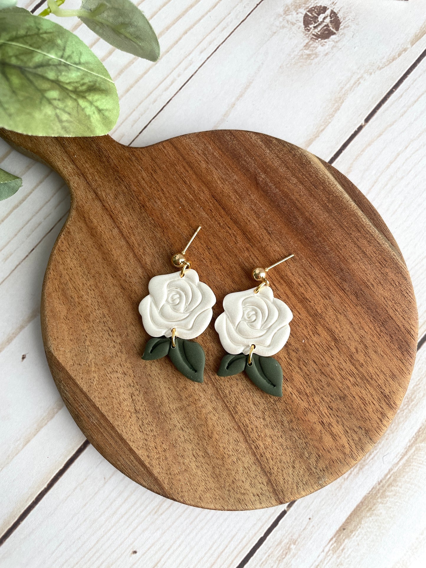 Shimmer Rose Dangles