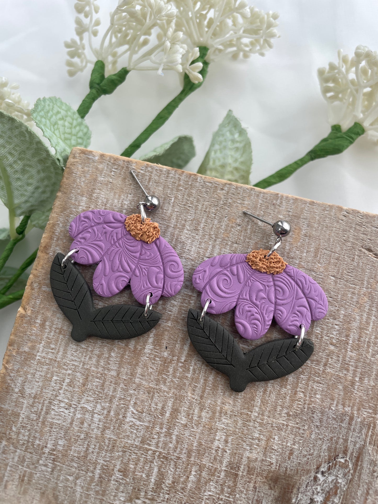 Swirled Daisy Dangles