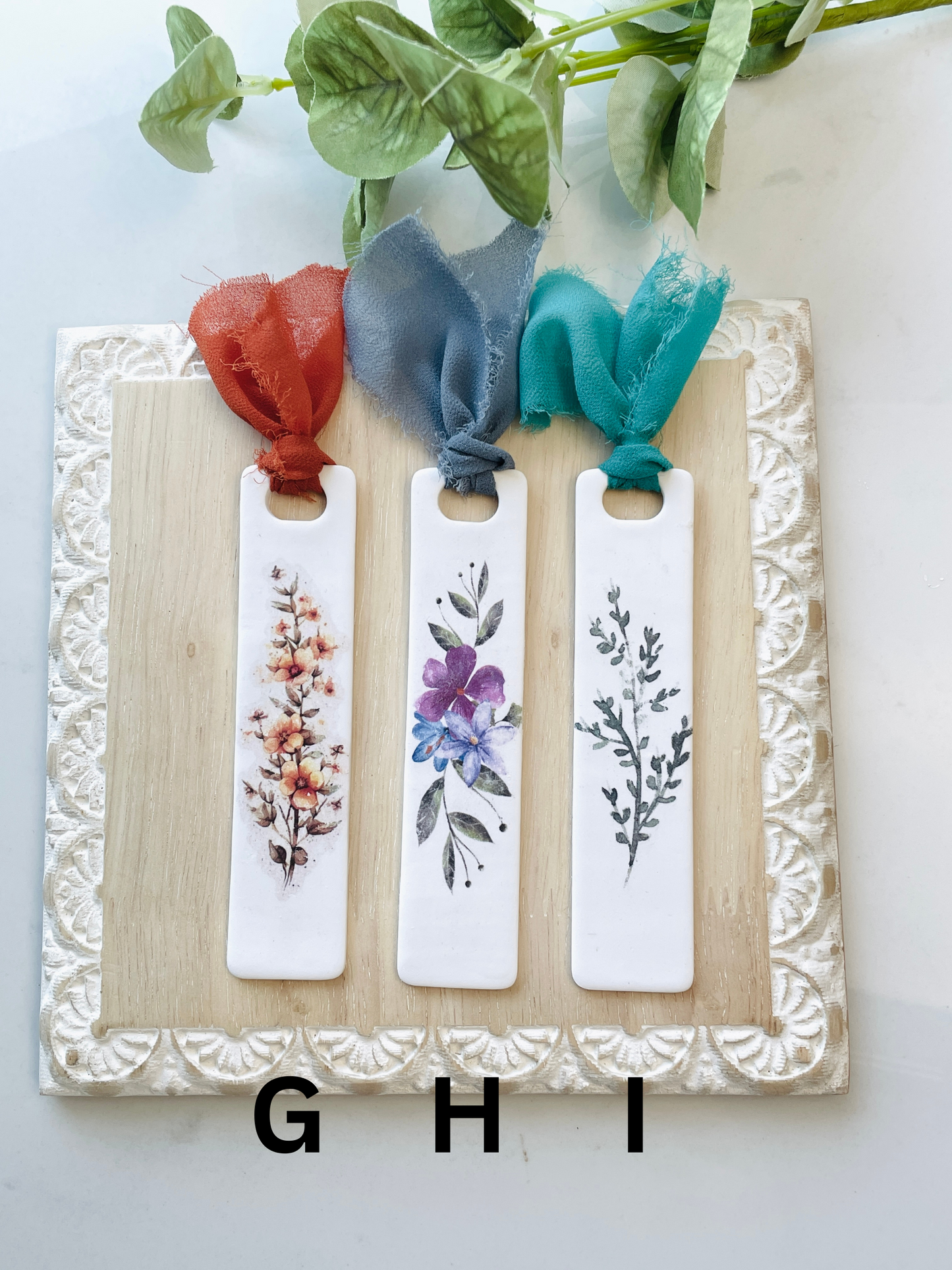 Antique Floral Bookmarks (GHI)