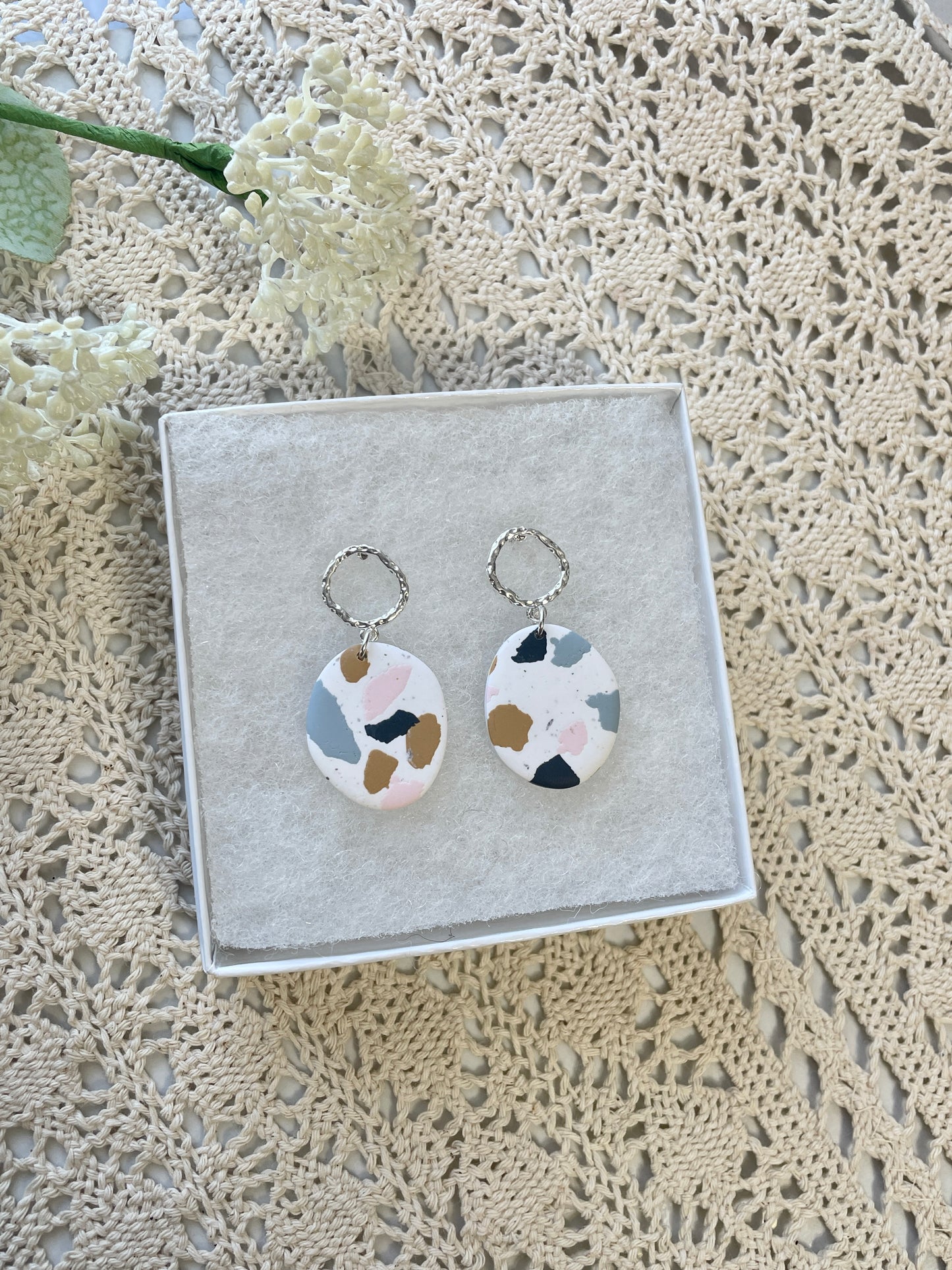 Small Organic Terrazzo Dangles