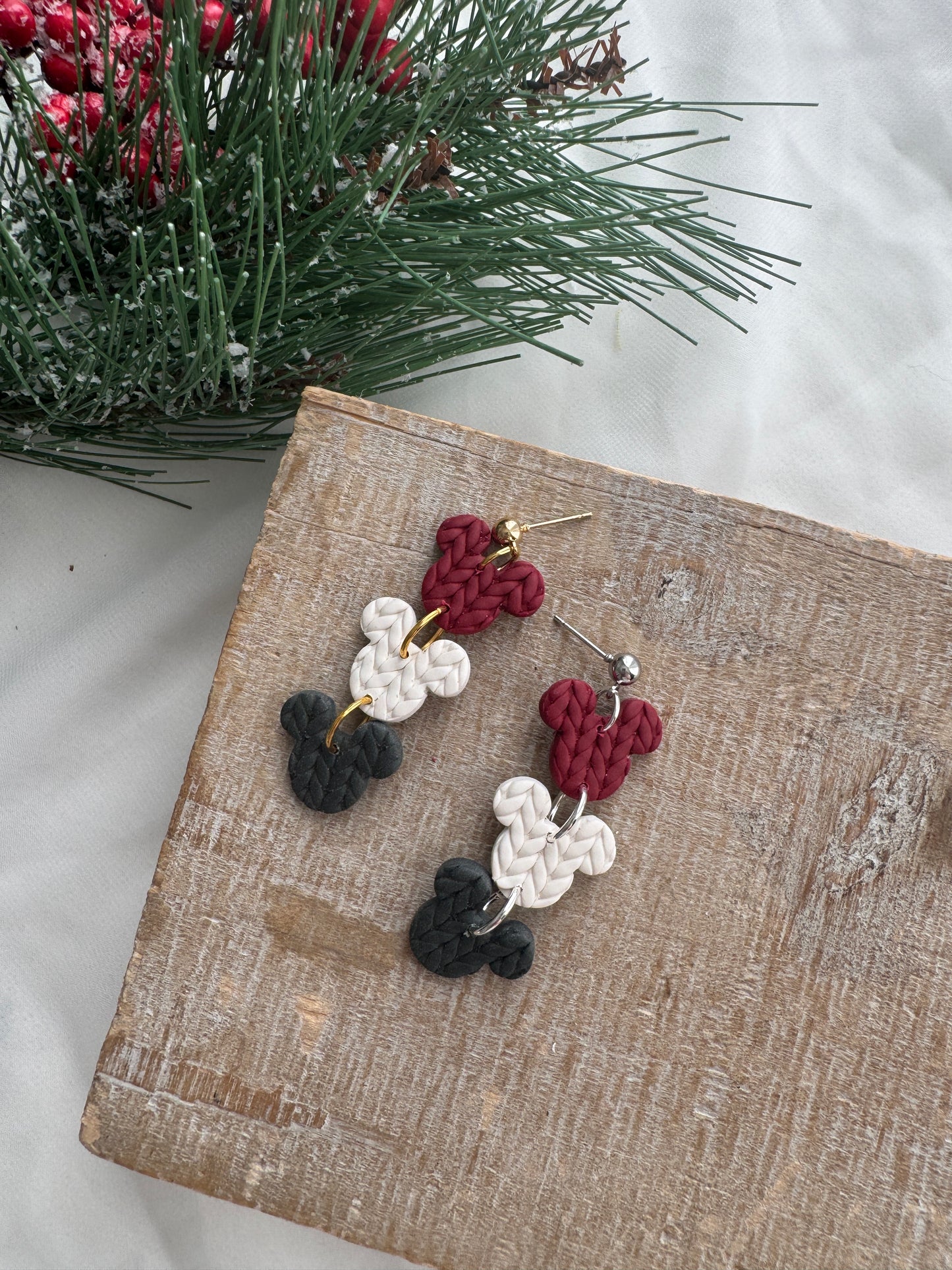 Sweater Print Mouse Dangles