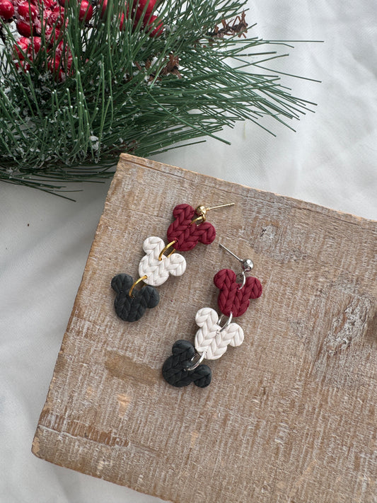 Sweater Print Mouse Dangles