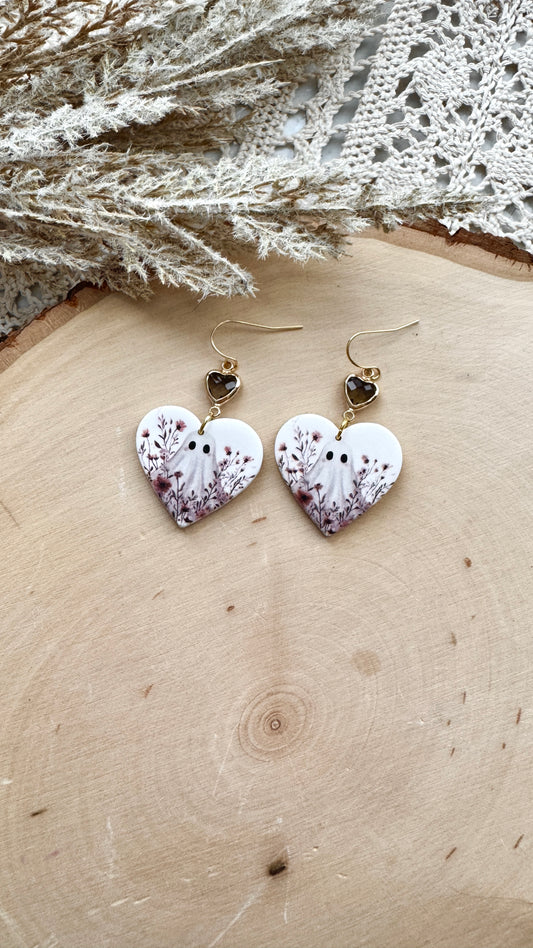 Ghost Heart Dangles