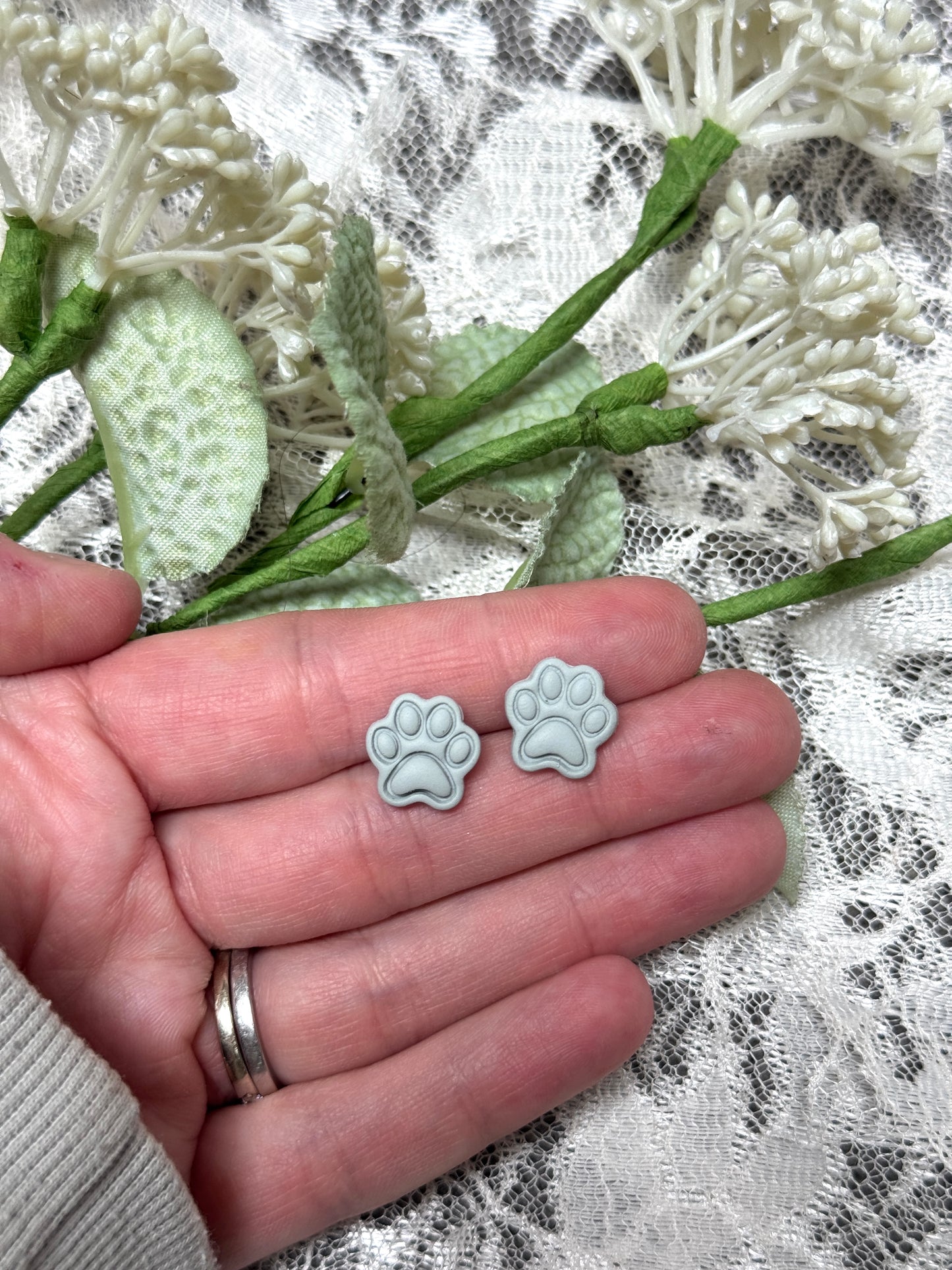 Paw Print Studs
