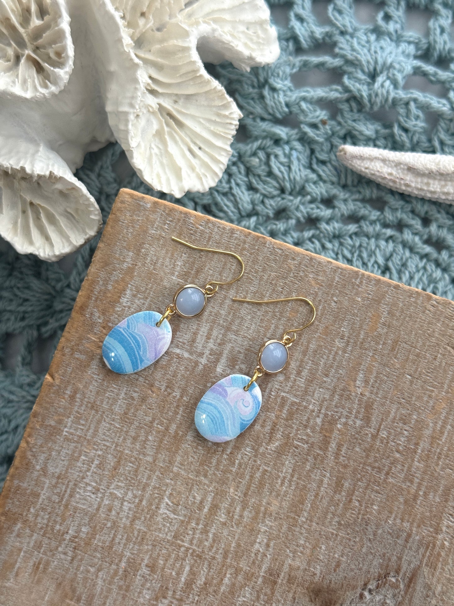 Ocean Swirl Dangles
