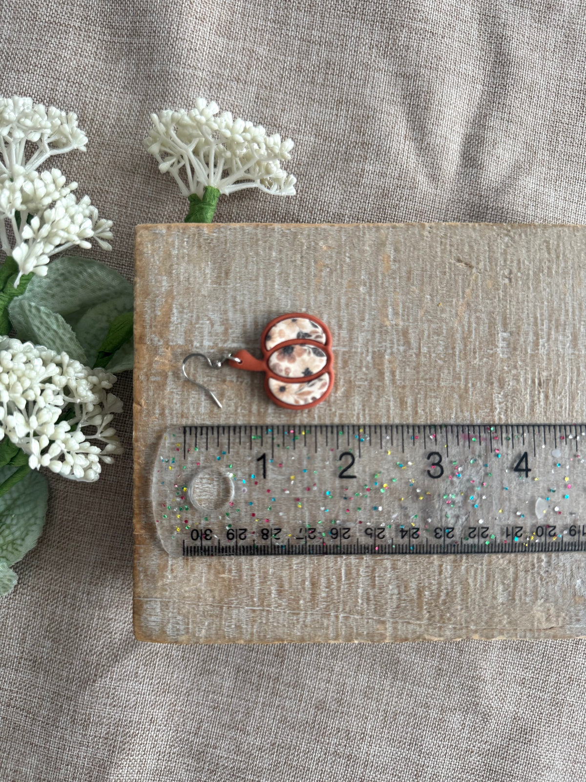 Pumpkin Inlay Dangles
