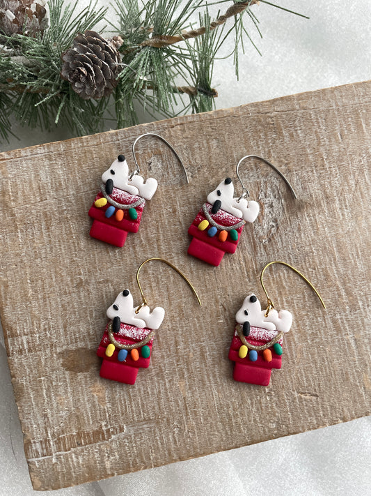 Snoopy Christmas House Dangles