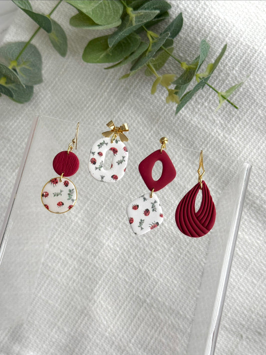 Ladybug Printed Dangles
