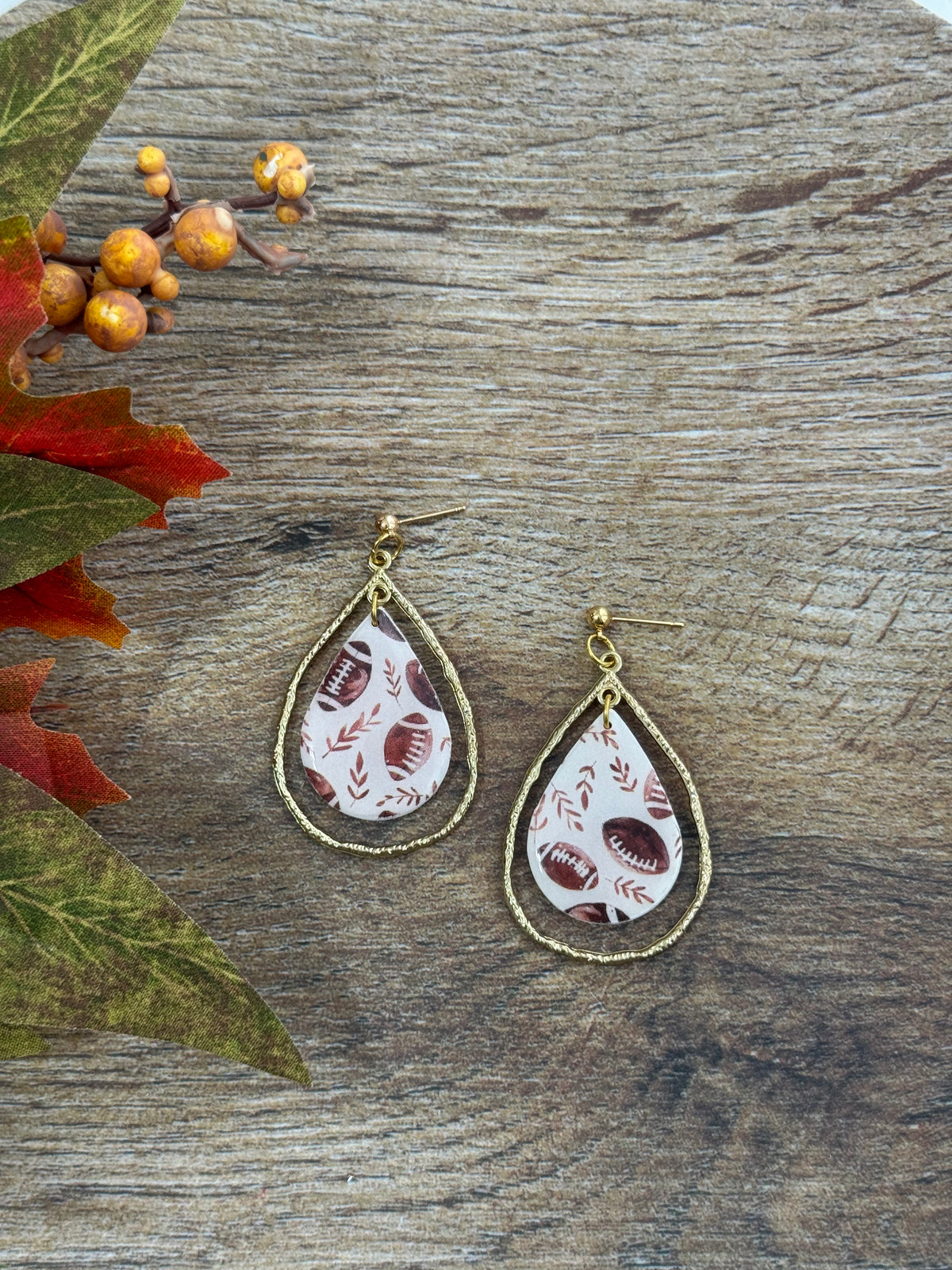 Football Teardrop Dangles