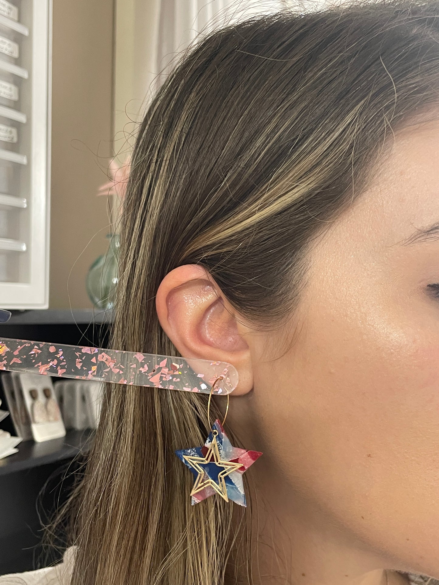 Gold Star Marbled Hoops