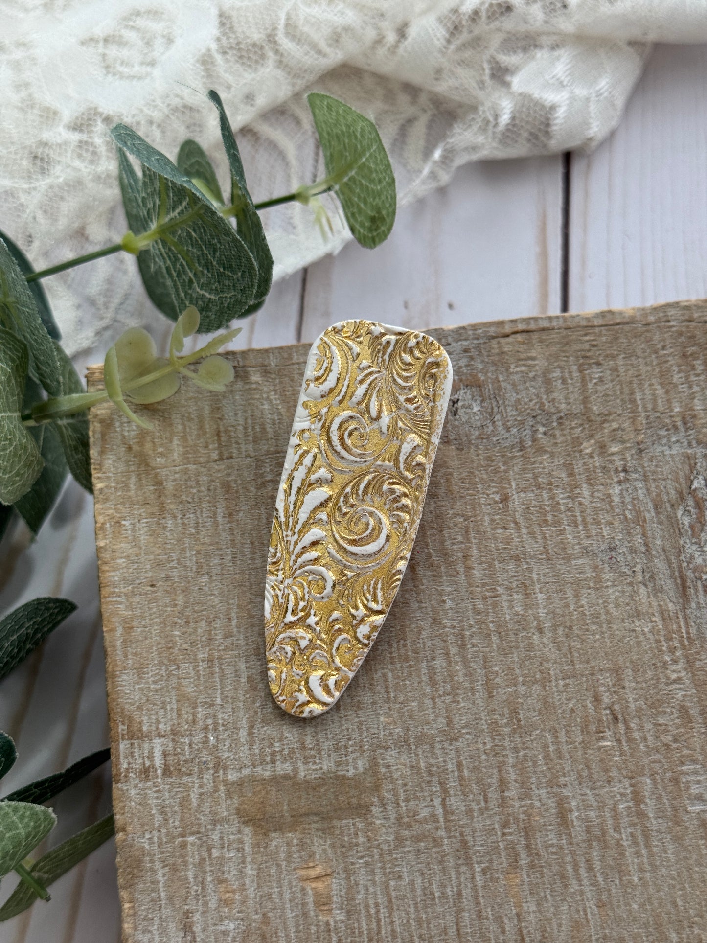 Gold and Silver Foiled Hair Clips