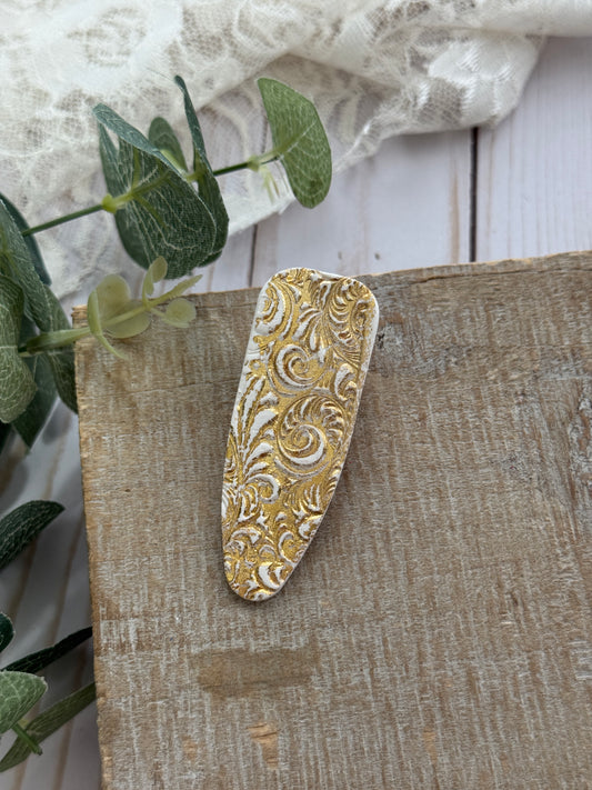 Gold and Silver Foiled Hair Clips