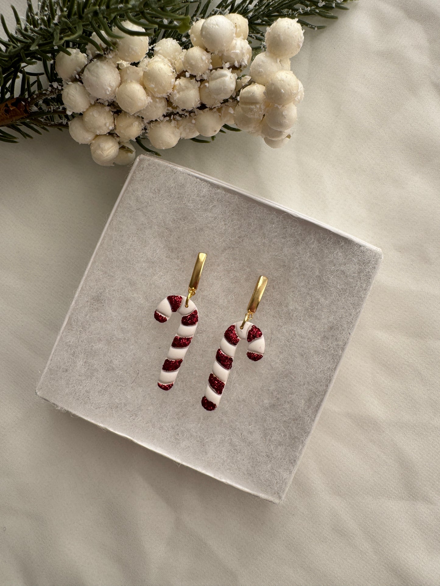 Glitter Candy Cane Dangles