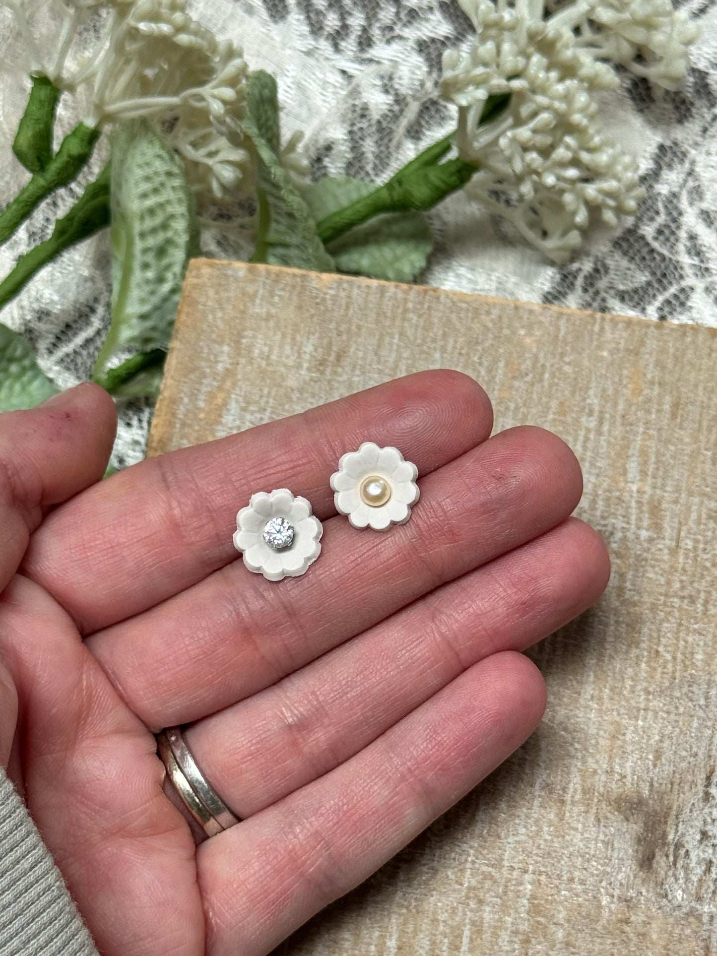 Arlene - Clay Base Only- Interchangeable Studs