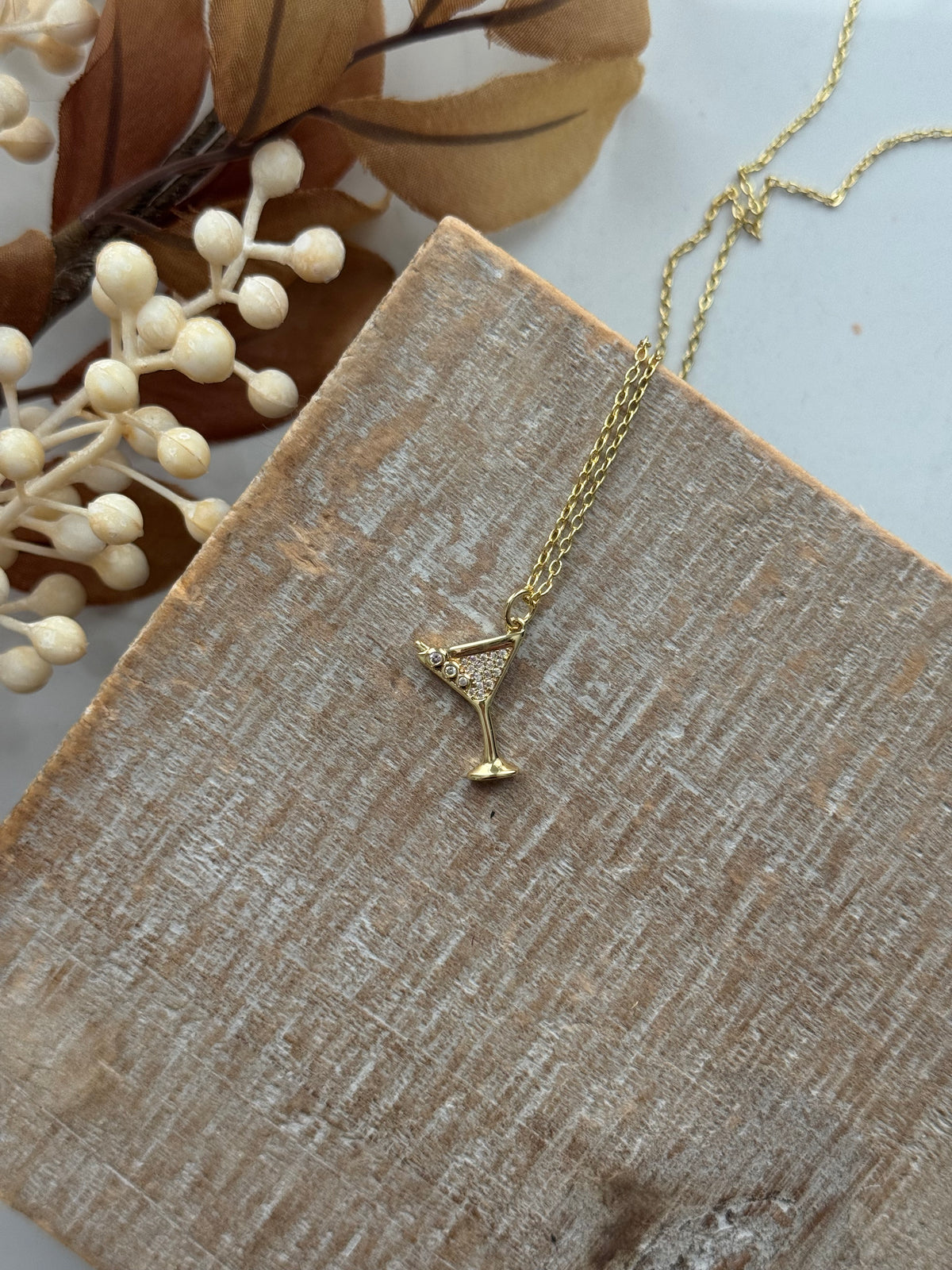 CZ Martini Necklace