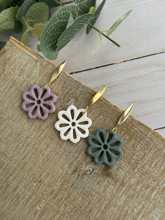 Cutout Daisy Dangles