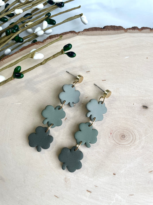 Ombre Stacked Shamrocks