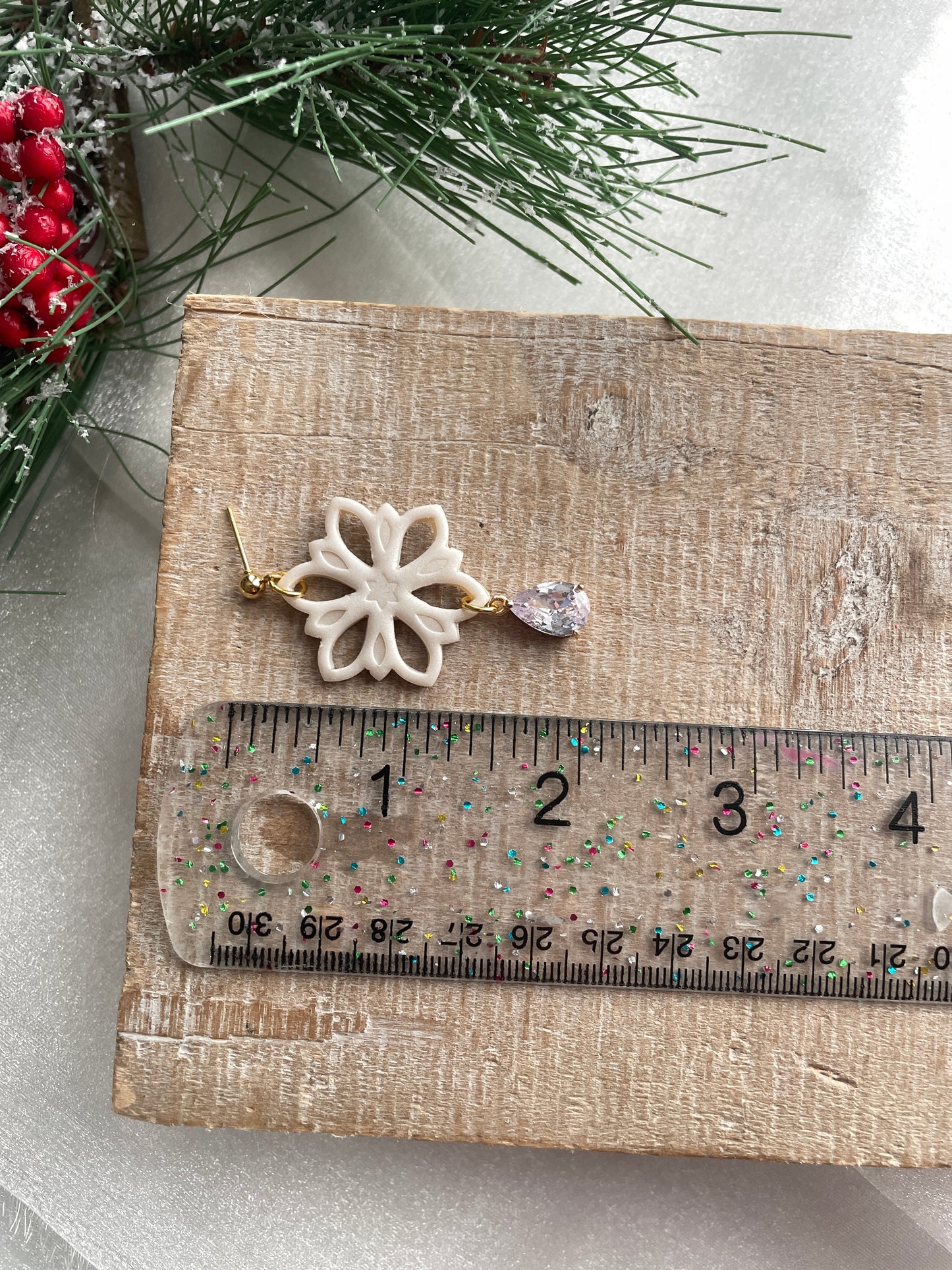 Shimmering Snowflake Dangles