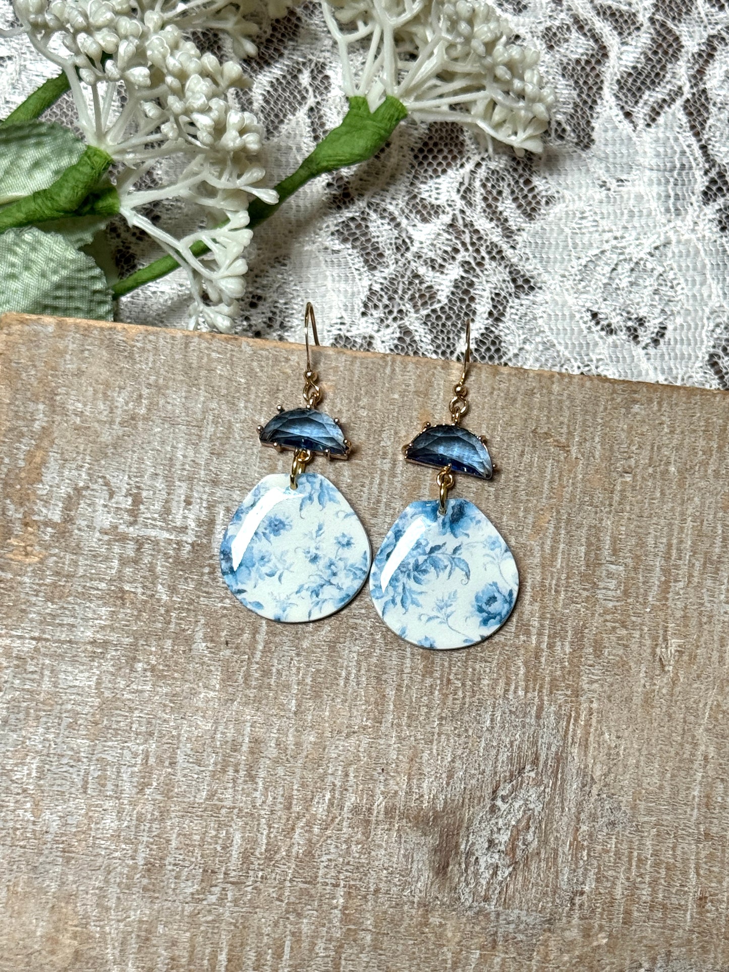Blue and White Porcelain Dangles