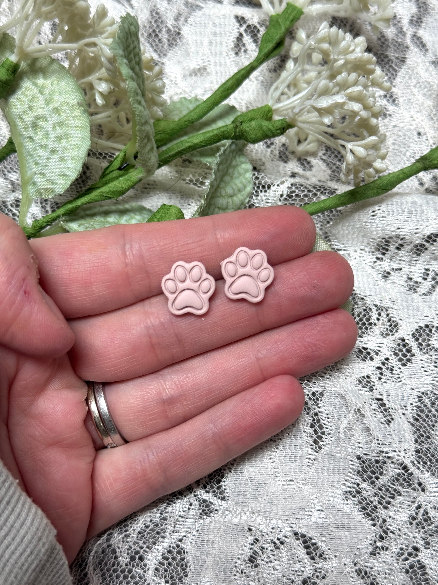 Paw Print Studs