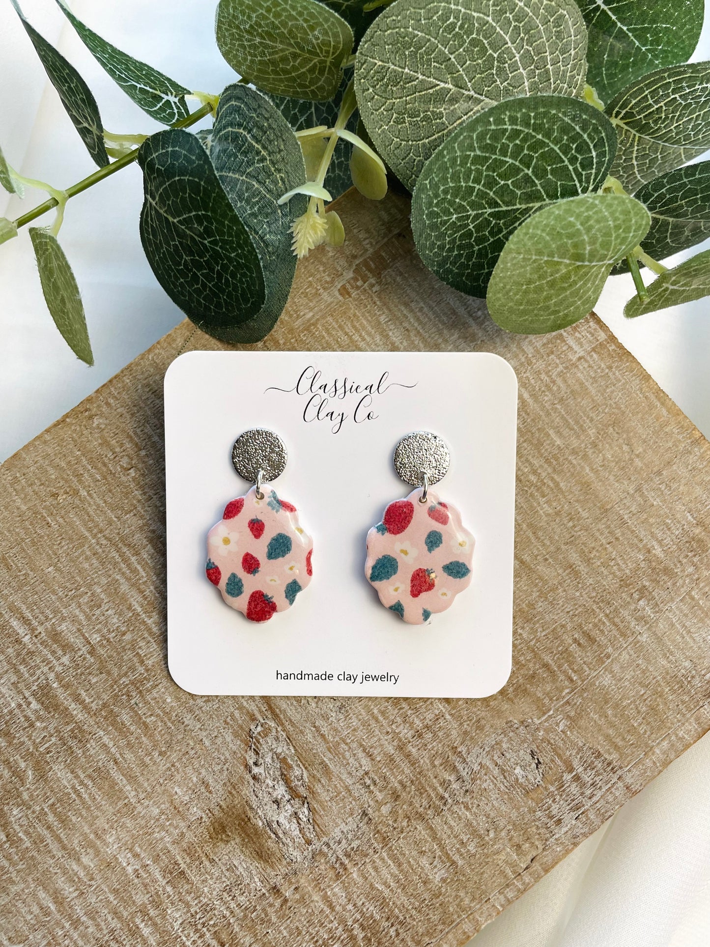Strawberry Patterned Dangles