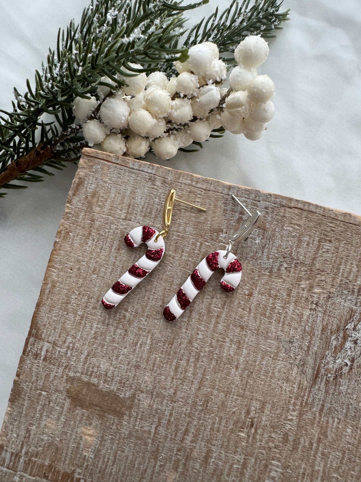 Glitter Candy Cane Dangles