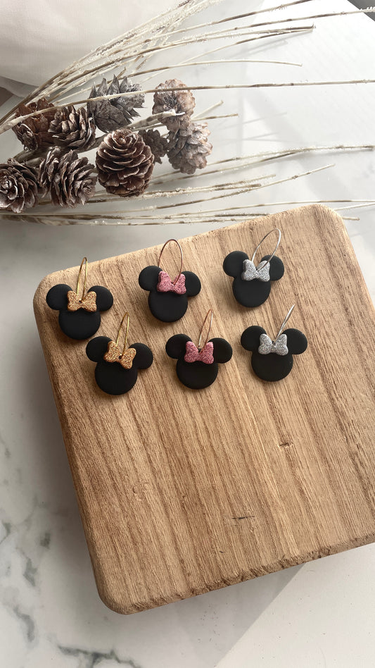 Mouse Glitter Hoops