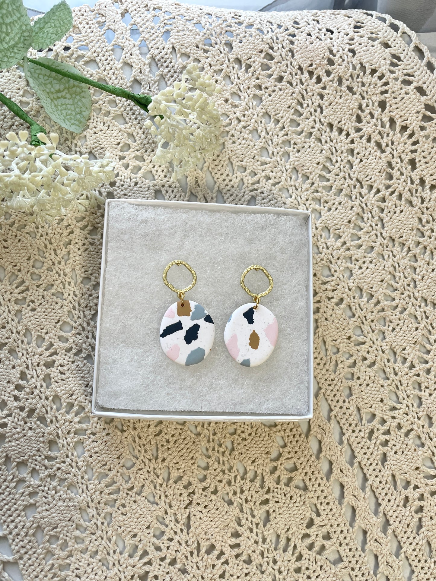 Small Organic Terrazzo Dangles