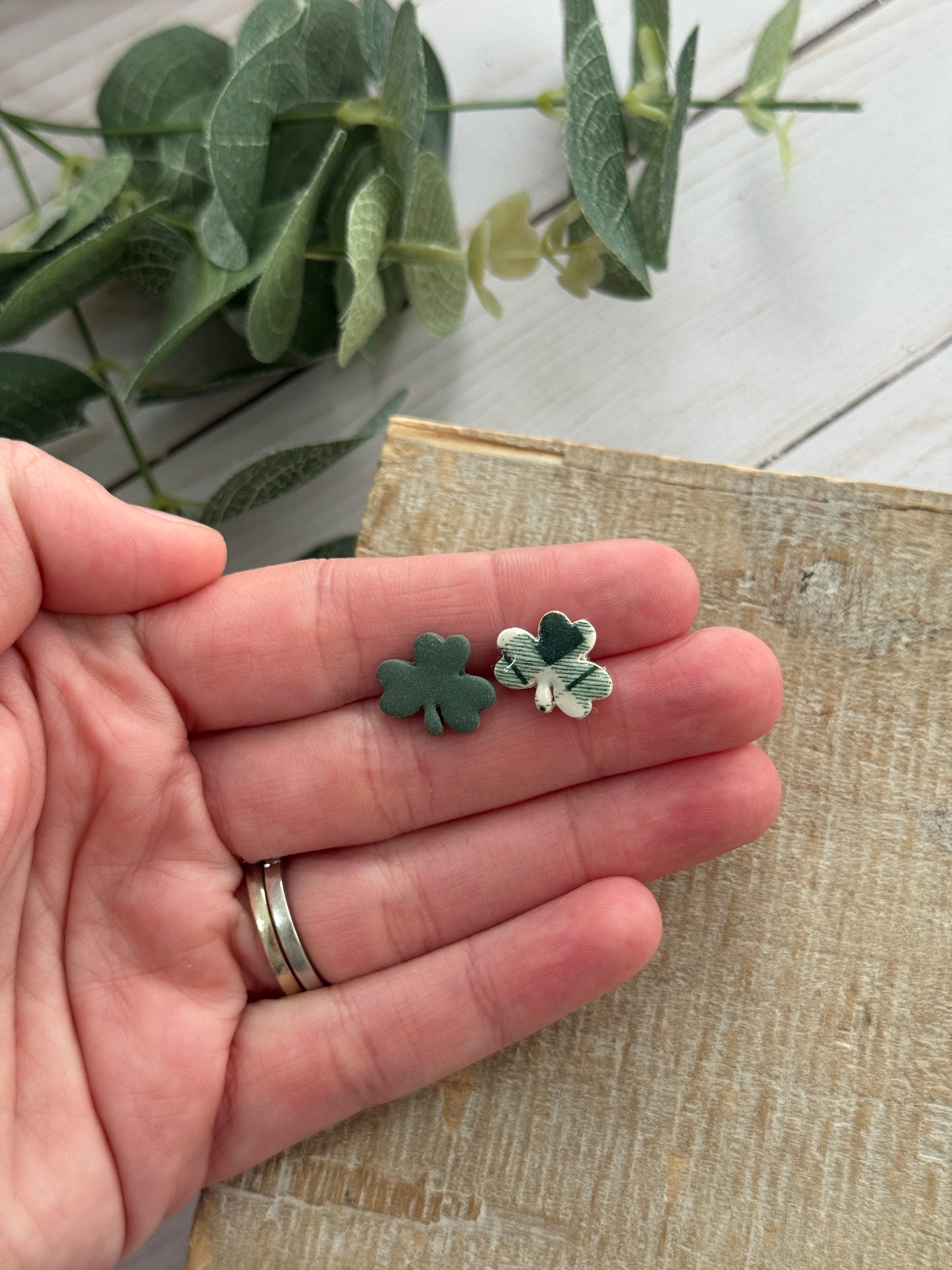 Simple Shamrock Studs