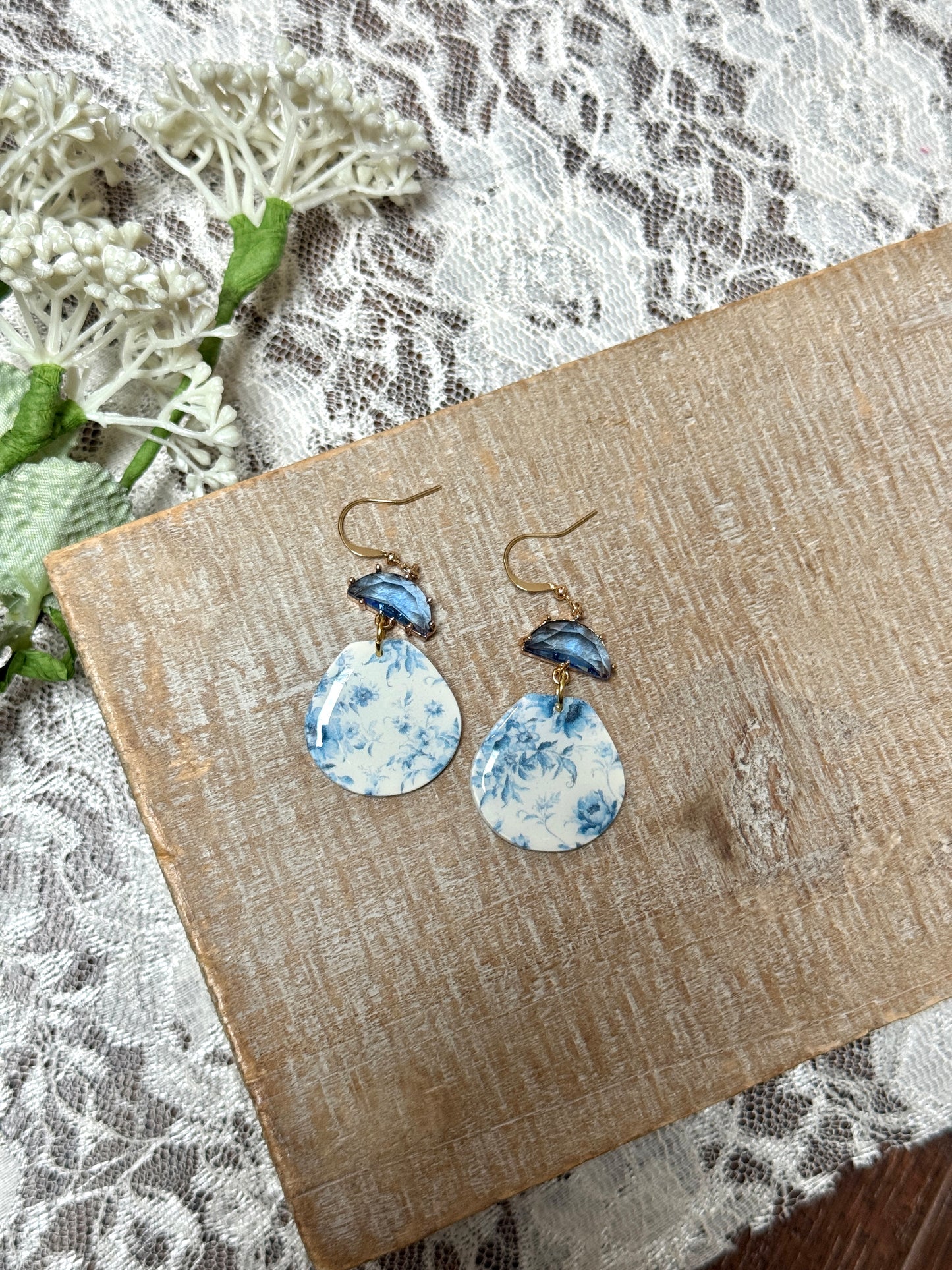 Blue and White Porcelain Dangles