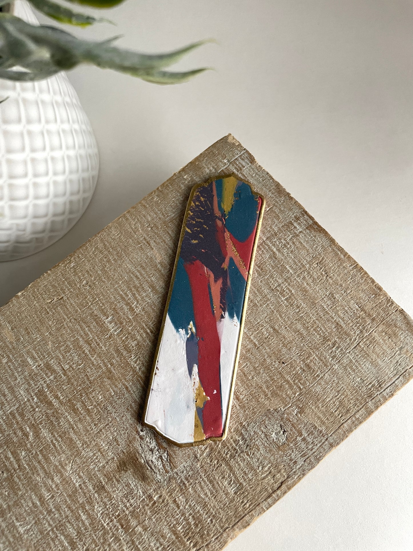 Gold Bordered Colorful Bookmark