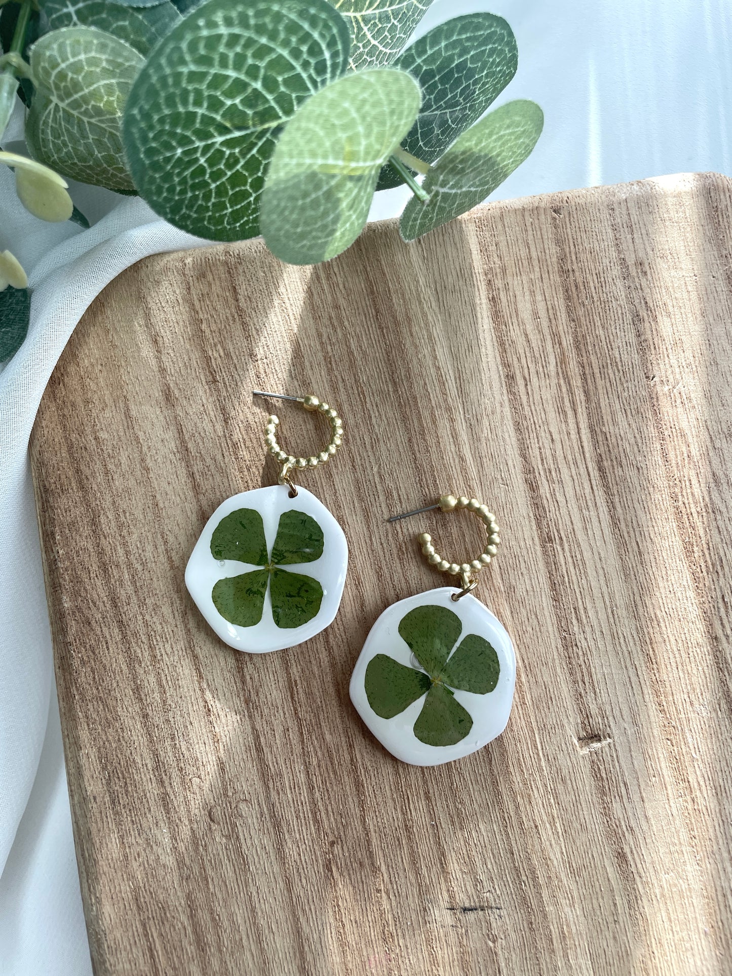 Real 4-Leaf Clover Dangles - Small