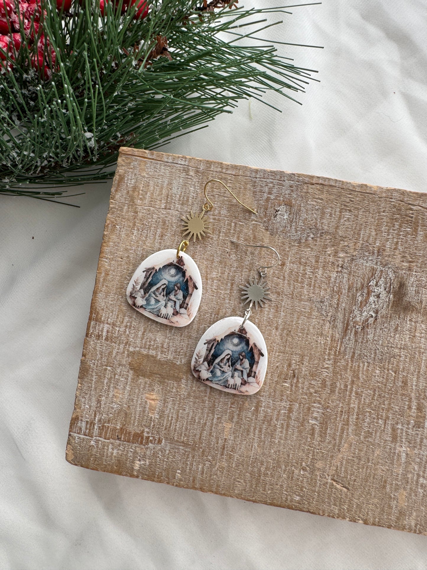 Nativity Print Dangles