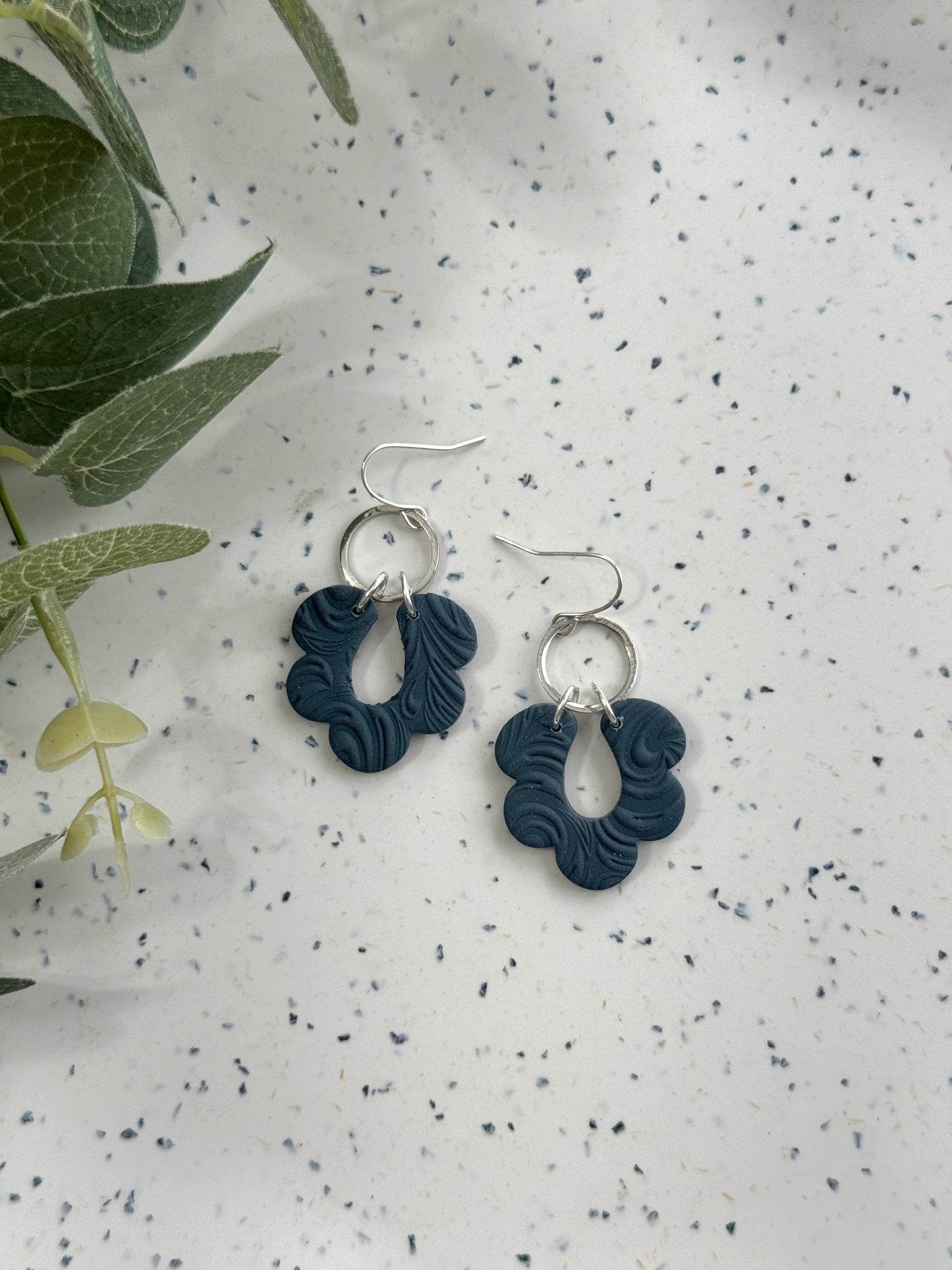 Navy Bubble V Dangles