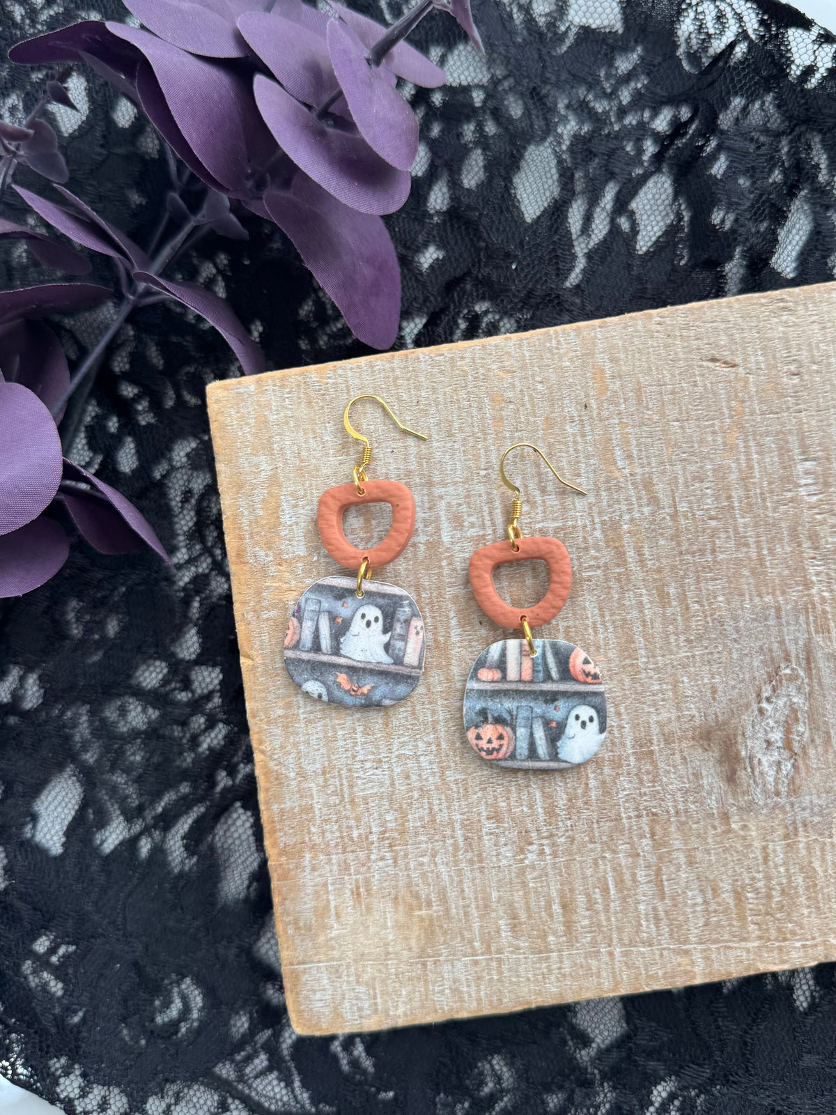 Spooky Bookshop Dangles