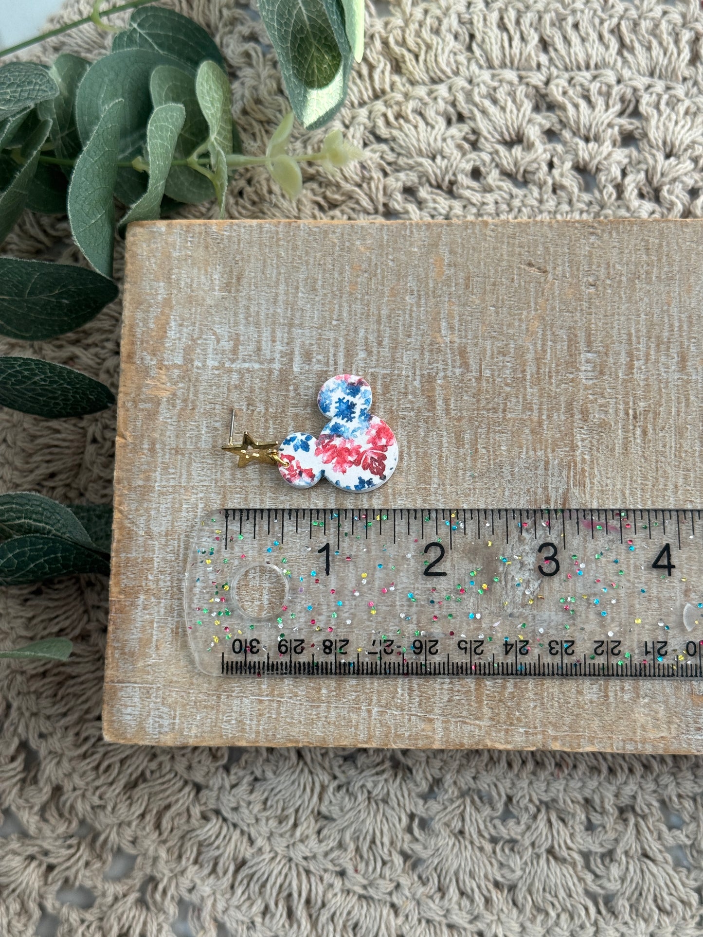 Patriotic Mouse Dangles