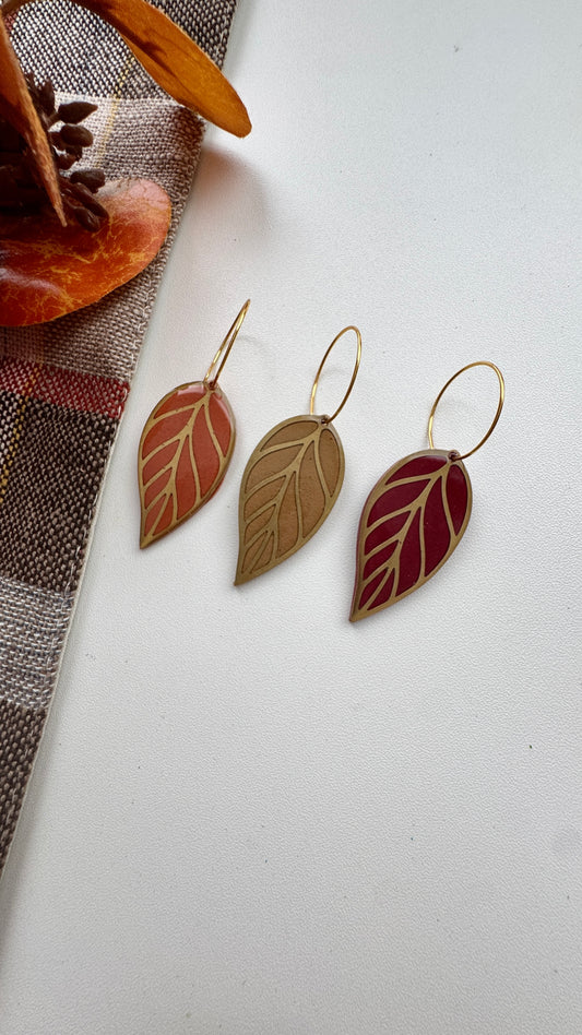 Gold Leaf Hoops