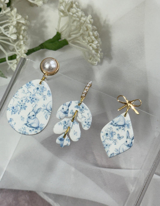 Blue Bunny Pattern Dangles